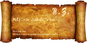 Móra Zakária névjegykártya